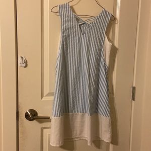 Banana Republic Stripe Dress in Blue